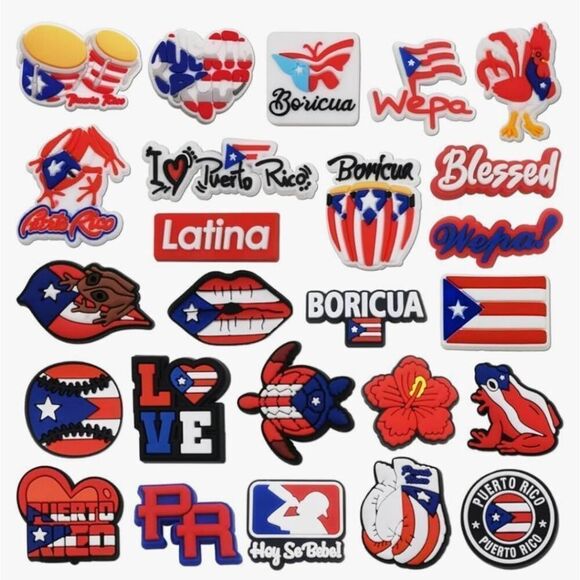 30 Puerto Rico shoe pins - Picture 1 of 1